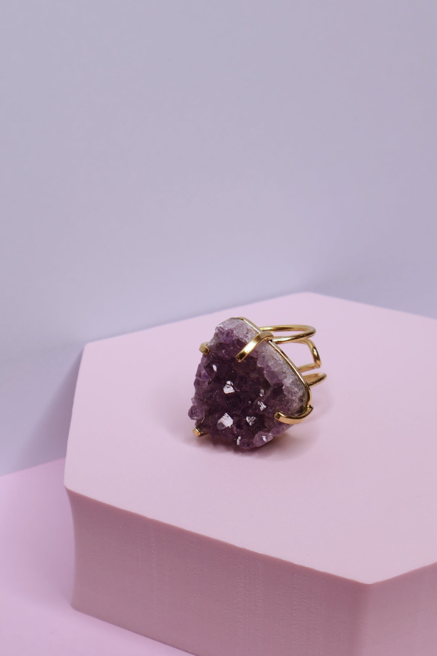 Dark Amethyst Wire Rings