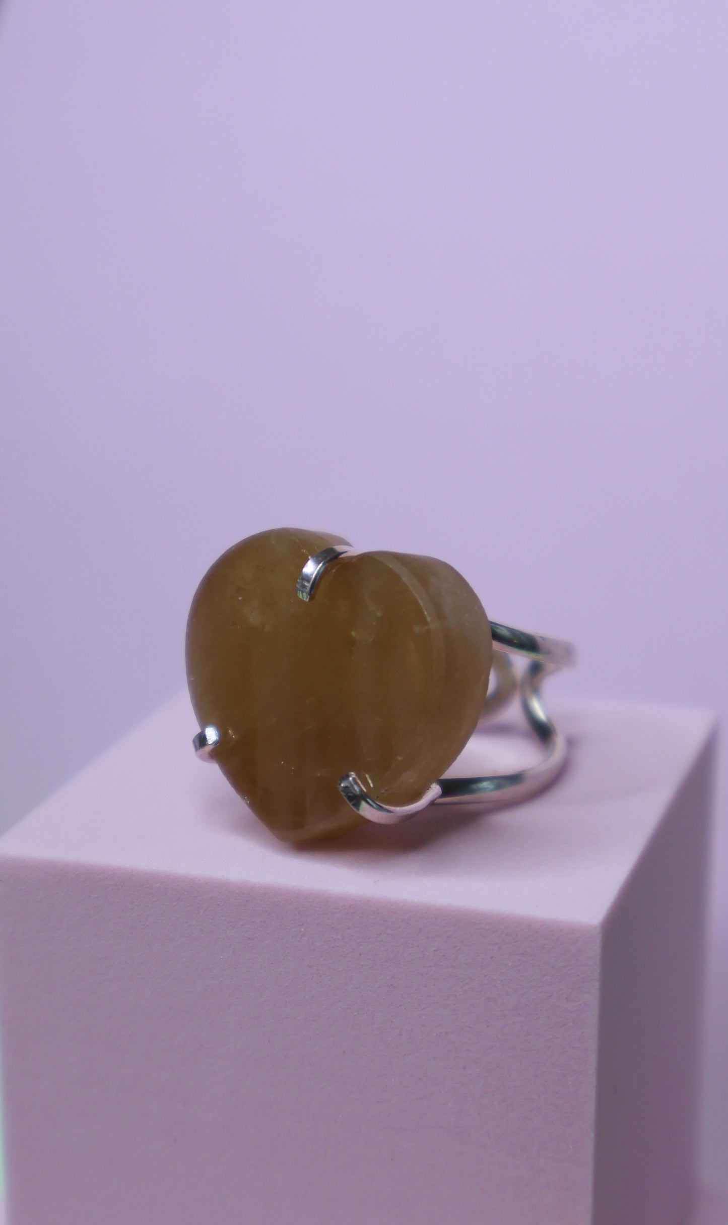 Heart Shaped Citrine Arc Rings