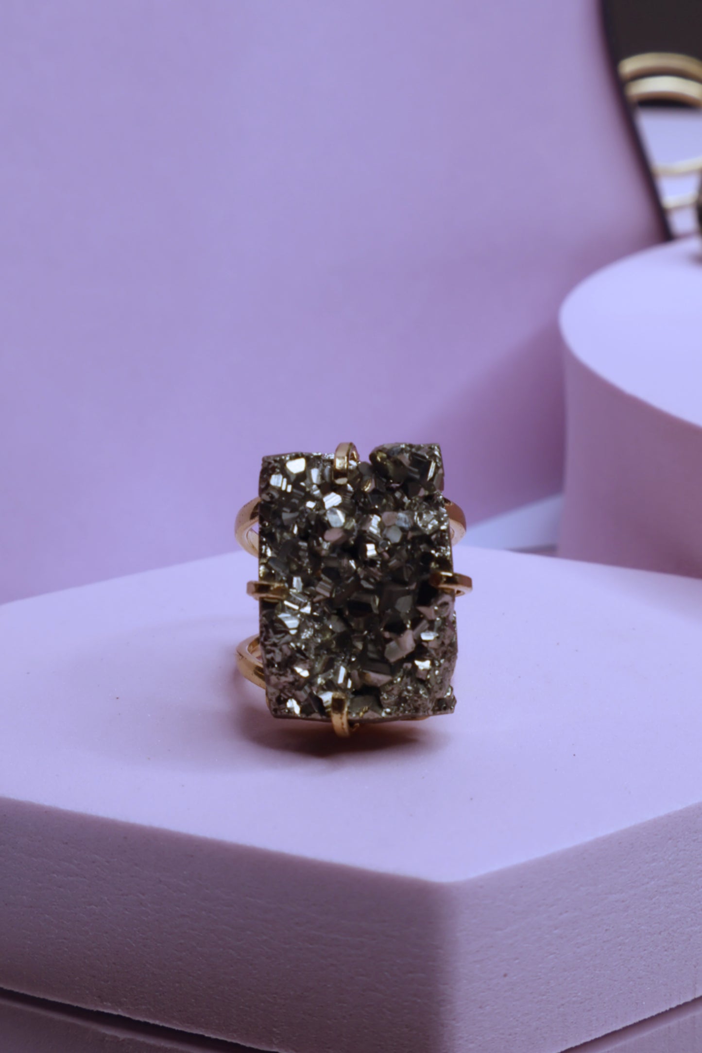 Pyrite Arc Ring