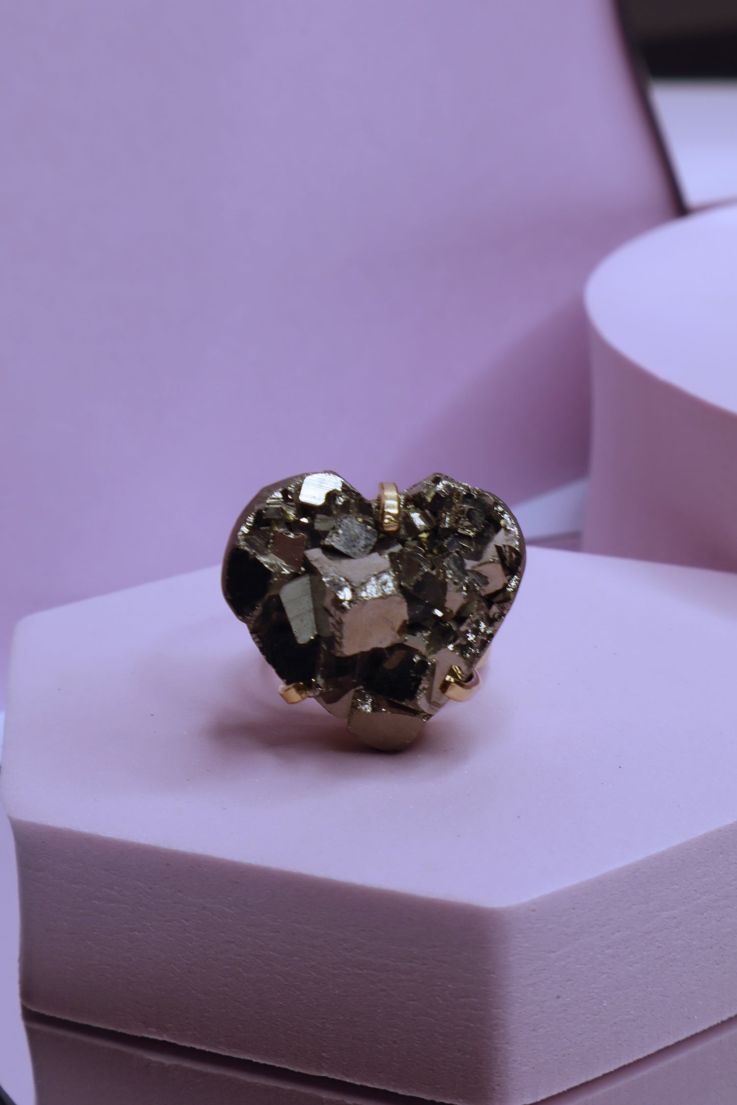 Pyrite Arc Ring