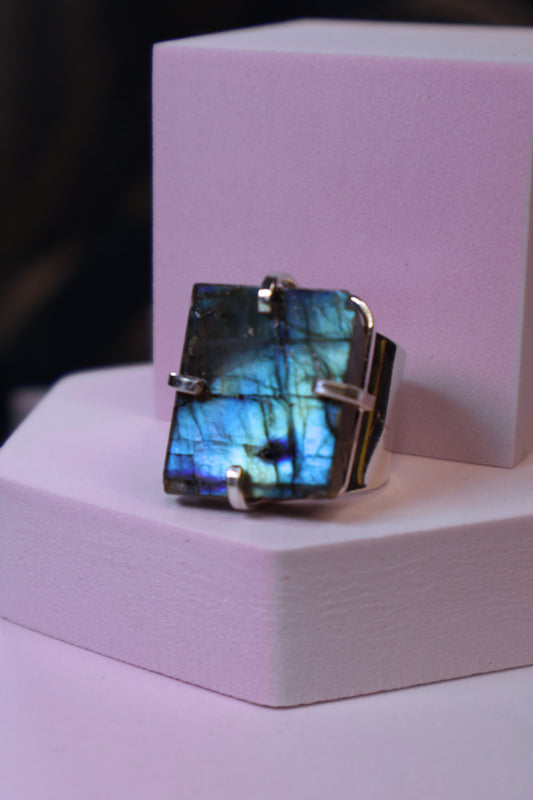 Labradorite Cuff Ring