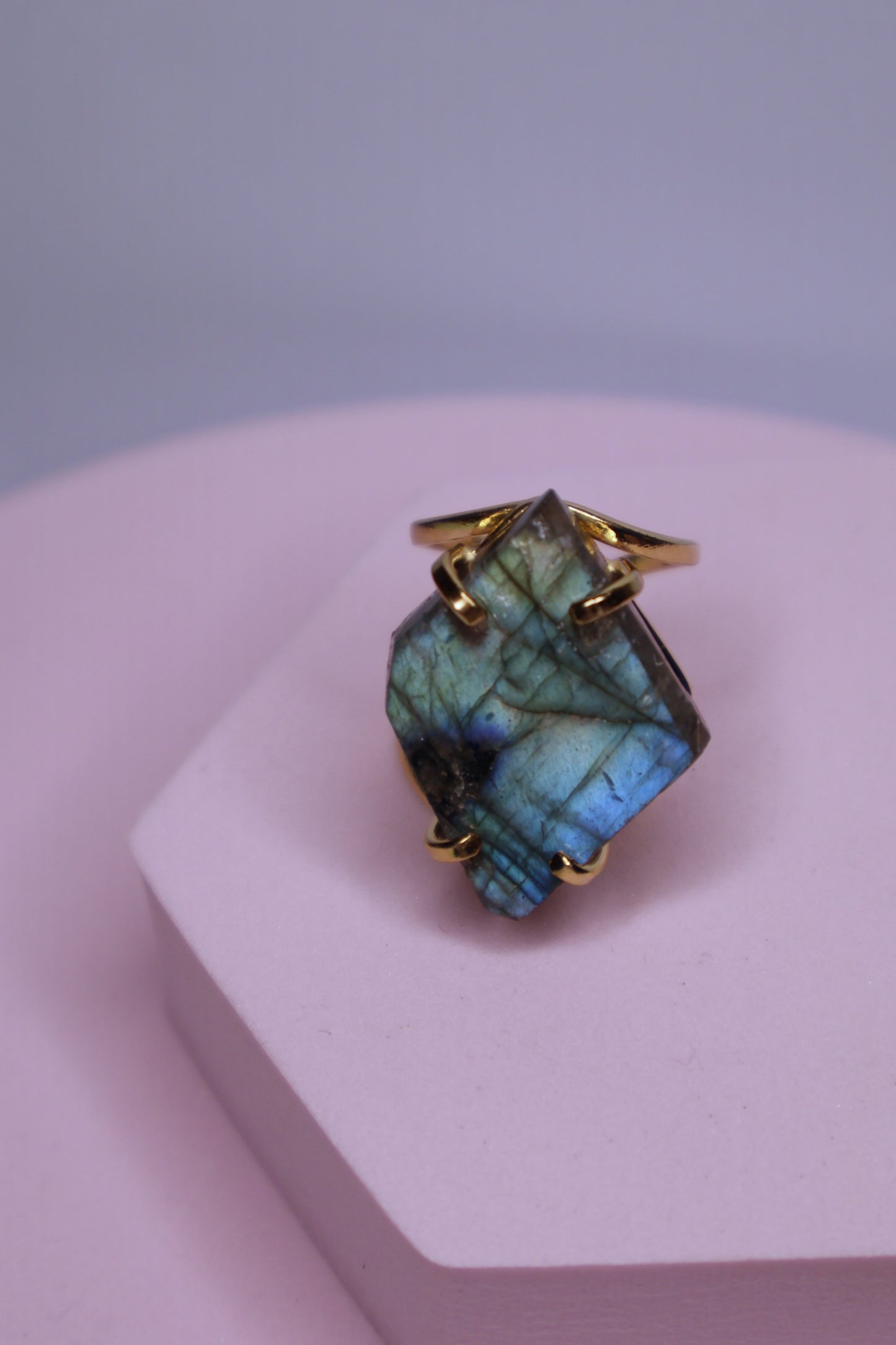 Labradorite arc ring