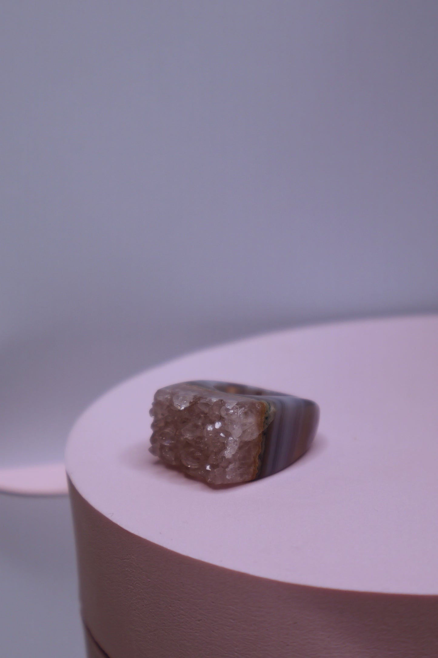 Druzy Carved Rings