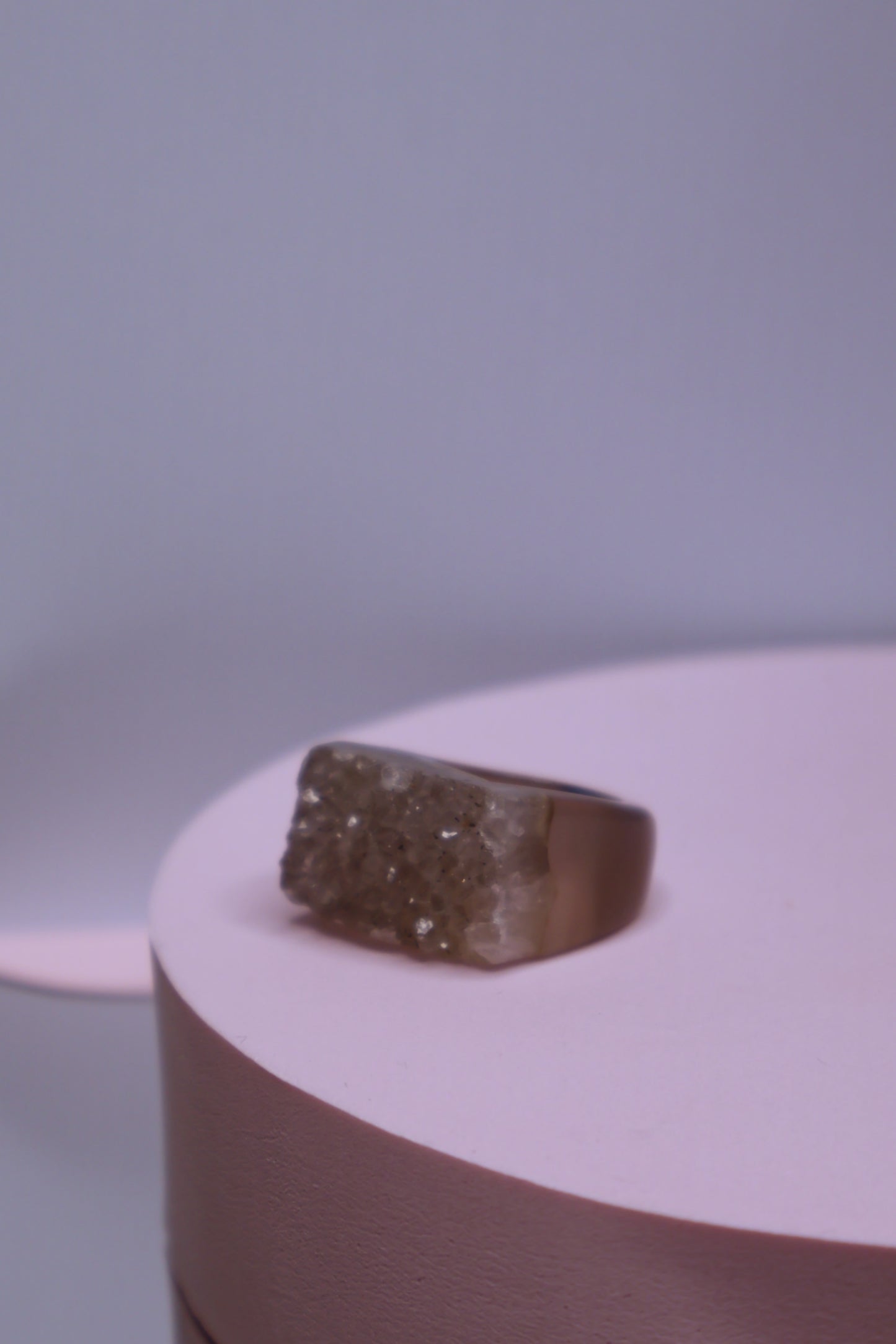 Druzy Carved Rings