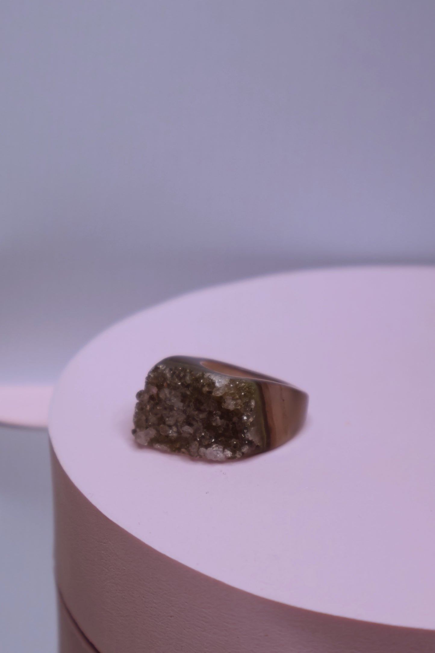 Druzy Carved Rings