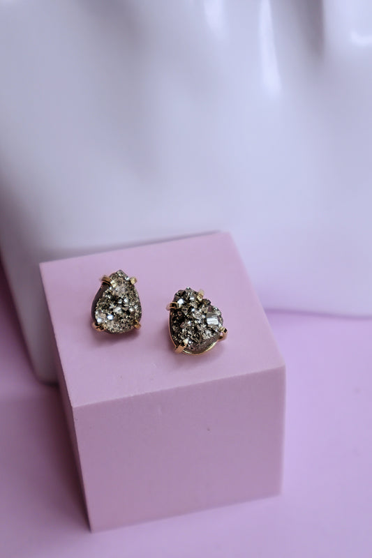 Pyrite Claw Studs Earrings