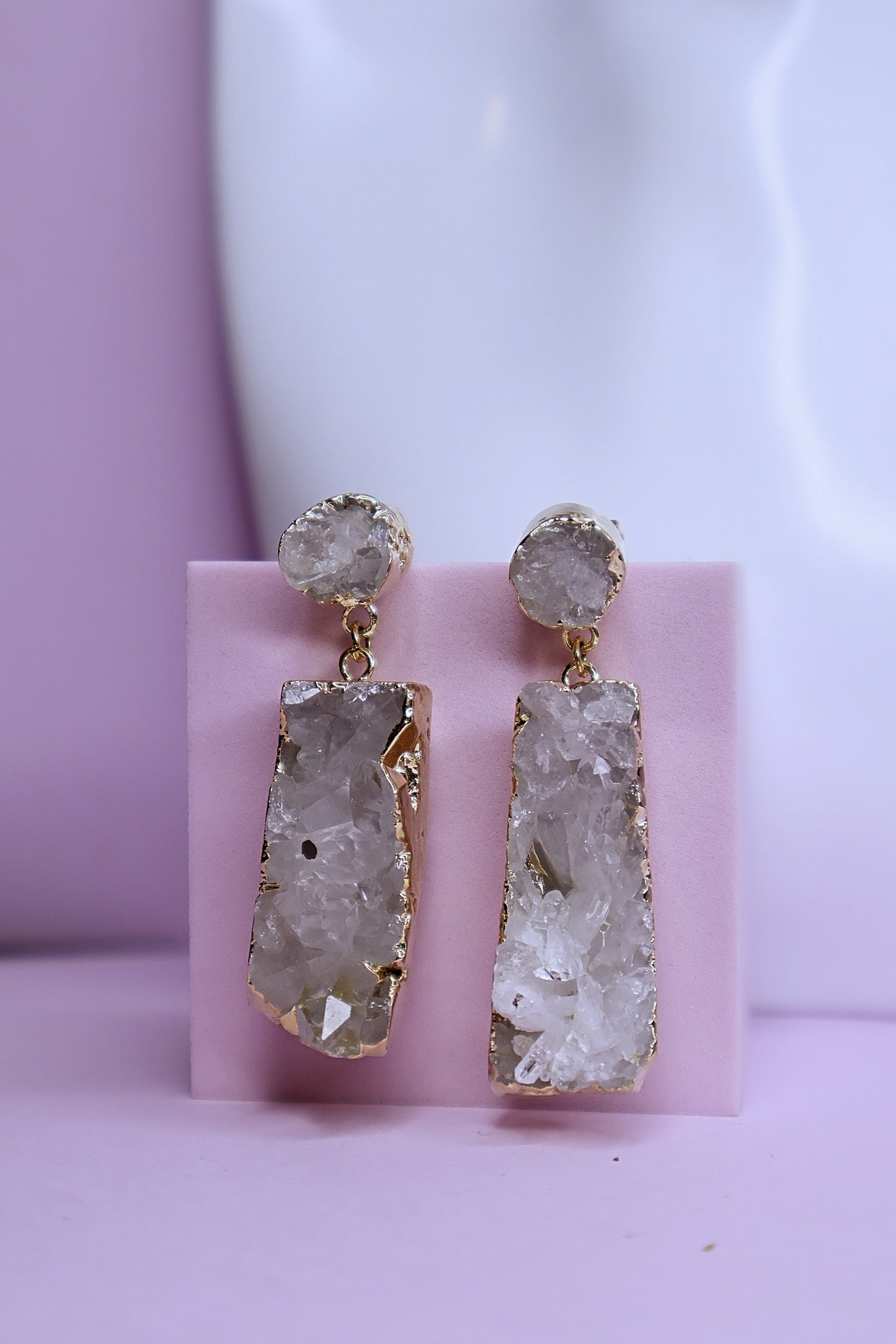 Clear Crystal Droppers Earrings